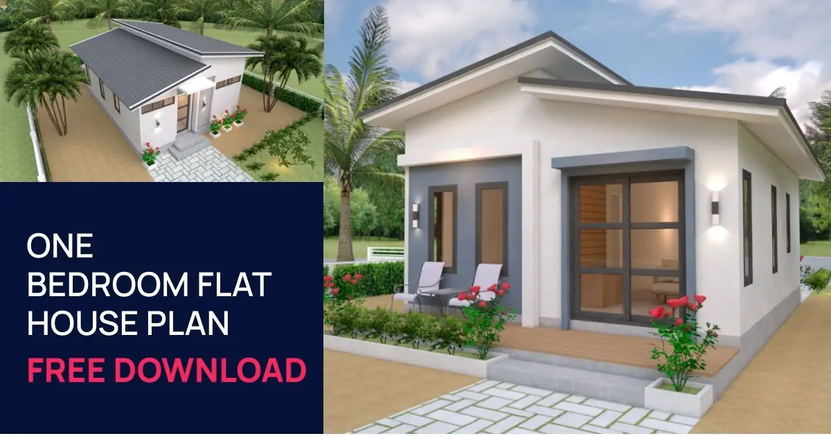 Download Free One-Bedroom House Plan in PDF and .CAD 12 One Bedroom House Plan Download For Free