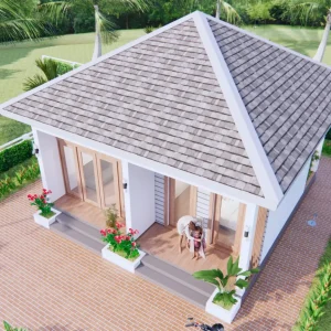 Modern One Bedroom Small House Plan (7x7 Meter / 23x23 Feet)
